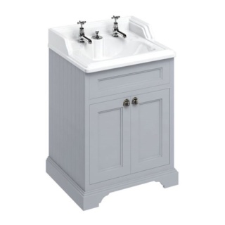 Burlington Vanity Unit, 65cm with Doors and Invisible Overflow Basin